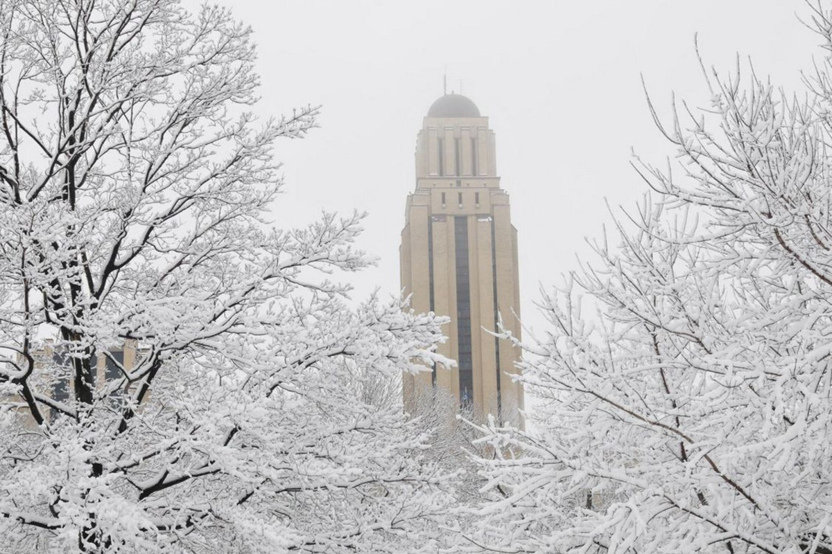 UdeM sous la neige.