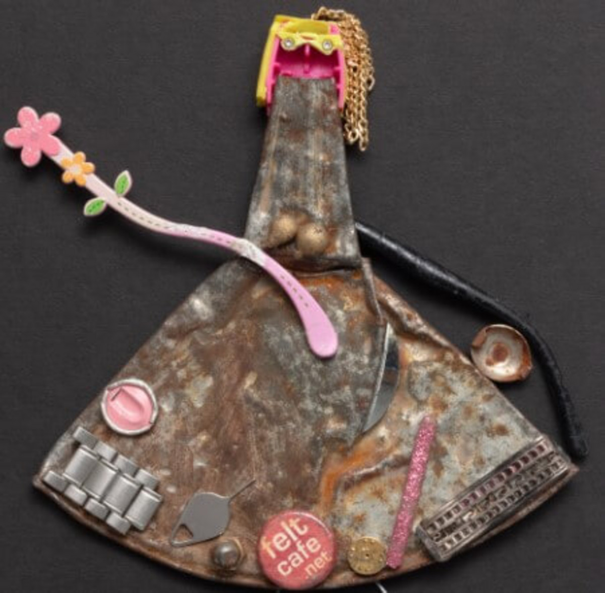 Oeuvre de Francois Hébert. Collage de demoiselle.