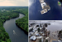 Différents points de vue de la rivière Ste-Anne.