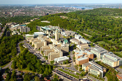 Vue aérienne du corridorDarlington de l'Université de Montréal.