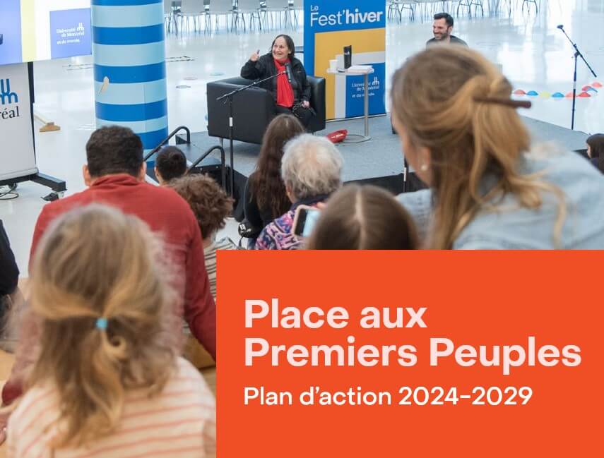 Couverture du plan d'action des premier peuple avec enfants et autochtones.