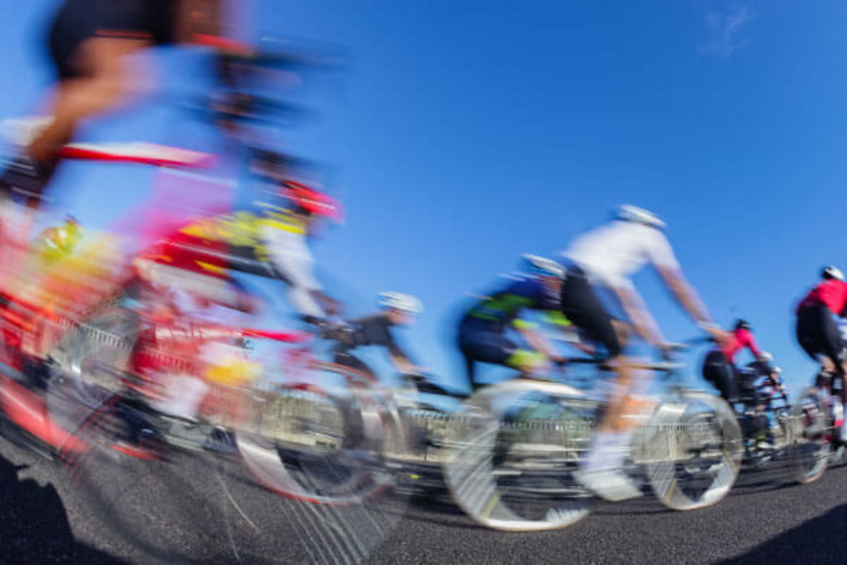 Course de vélos.